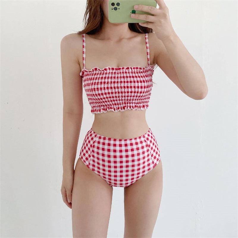 Women's Split Triangle Conservative Swimwear Bikini