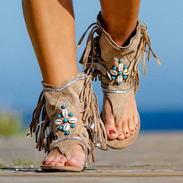 Beaded Roman Sandals