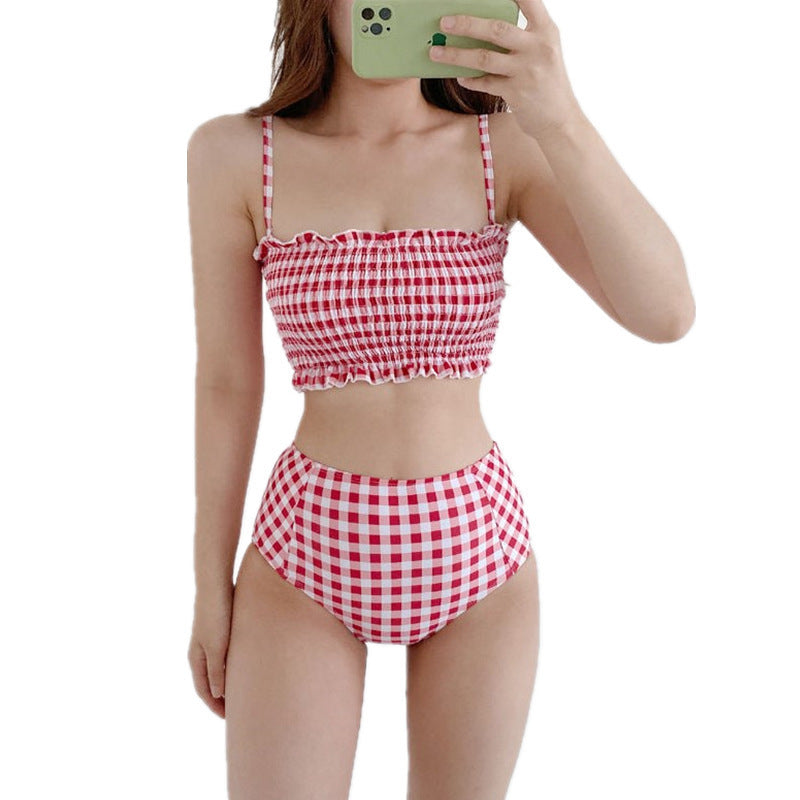 Women's Split Triangle Conservative Swimwear Bikini