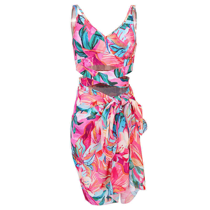 Split Three-piece Swimsuit