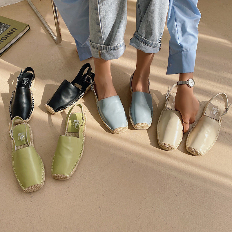Baotou Flat Sandals | Retro Fisherman Shoes | Soft Leather Single Shoes Women